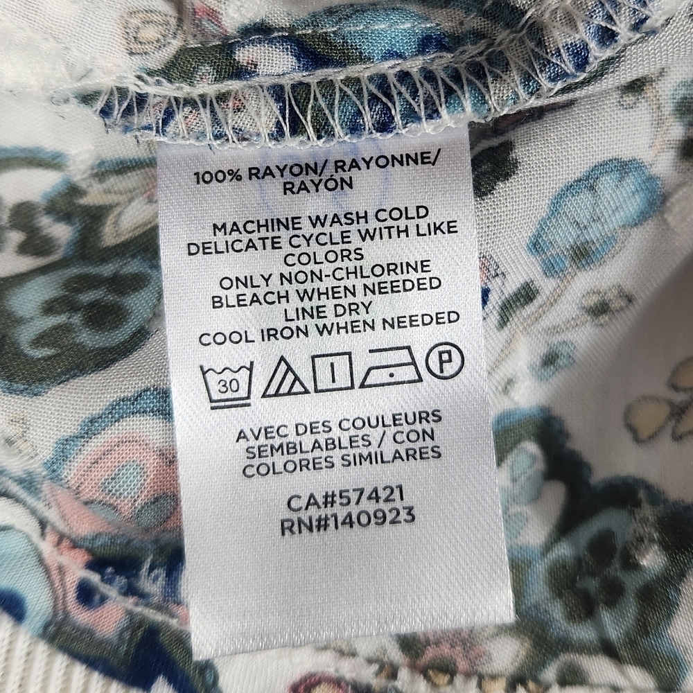 LOFT Plus Floral Print Long Sleeve Women's Top Size 22 New With Tags - Picture 6 of 6